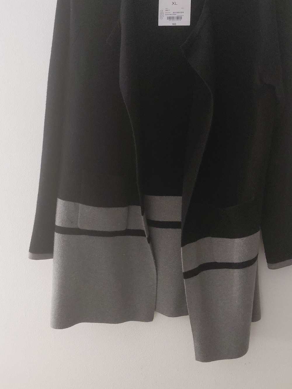 Women's Black & Gray Open-Front Blazer Jacket - Picture 5 of 10
